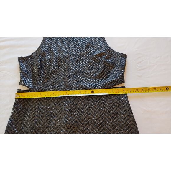 Forever 21 the moon side cutouts metallic sleeveless mini dress size 1X - Picture 12 of 16